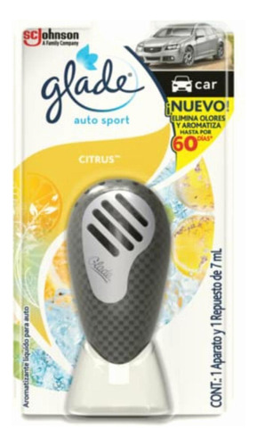 Glade Auto Sport Difusor, Aromatizante Para Auto, Elimina