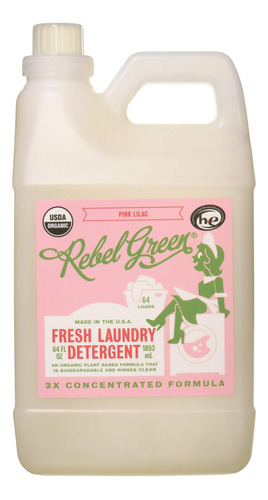 Rebel Green Usda Organic He - Detergente Liquido Para Ropa -