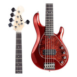 Baixo Phx Five Msr-5 Vermelho 5 Cordas Captador Humbucker