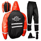 Impermeable Moto Siliconado Resortado Traje Rino Bicicleta