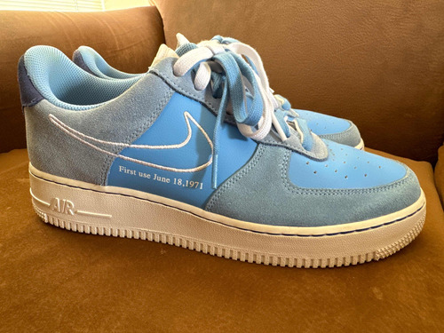 Nike Air Force One 50 Anos Swoosh Azul