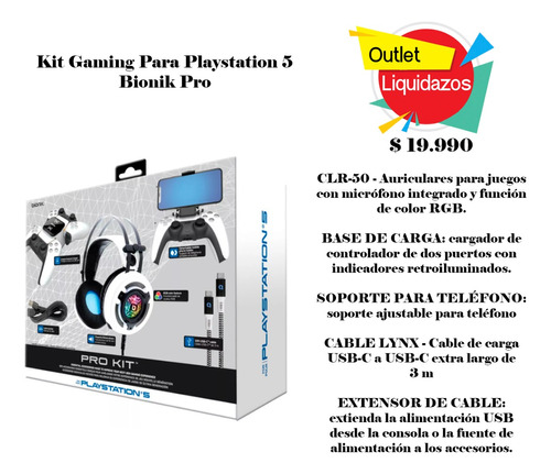 Kit Gaming Para Playstation 5 Bionik Pro