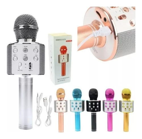 Micrófono Karaoke Bluetooth Portátil Parlante 