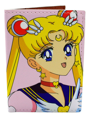 Porta Pasaporte - Sailor Fondo Rosa - Sailor Moon - Anime