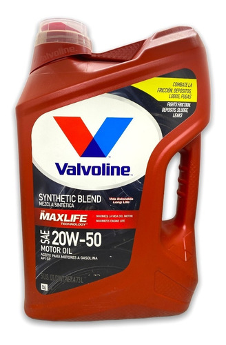 Aceite Valvoline Max Life 20w50 X 4,73 Lts - Semisintetico