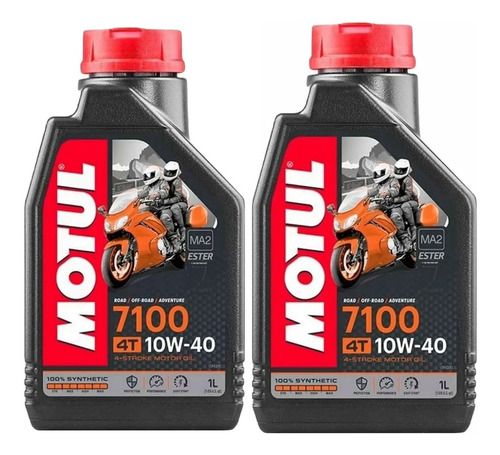 2 Litros Aceite Motul 7100 10w40 100% Sintetico Motostock