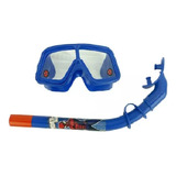 Set De Buceo Snorkel + Visor Antiparras Spiderman Niños