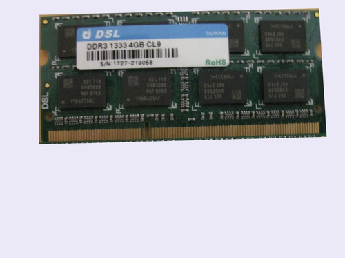 Memoria Ram Ddr3 4gb Portátil 1333mhz Pc3-10600s Sodimm