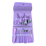 Kit Manicure Pedicure 16 En 1 Set Acero Inox Viaje