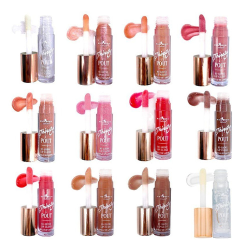 Gloss Italia Deluxe Thirsty Pout Hi-shine Lip Gloss 12 Pack