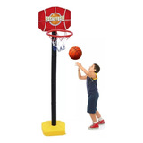 Aro Basketball+base Infantil Ajustable+pelota+inflador En Gr