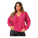 Casaco Feminino Blusa De Frio Tricot Promoção Luxo Quentinho