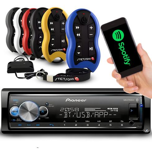 Raido Pioneer Mvh-x700br Bluetooth Smart Sync +controle 200m