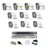 Dvr 16 Ch Hikvision + 04 Colorvu 40mts + 06 Colorvu 20 Mts