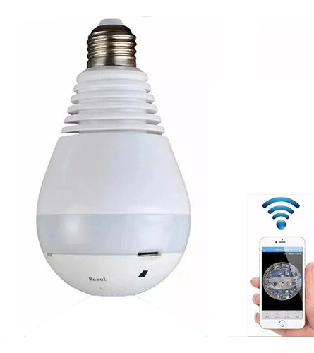 Led Camara Lampara Ip  Wifi Ap Hd Domo 360 Espia Graba