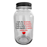 Alcancia Vidrio Con Tapa Personalizada Amor Parejas R23