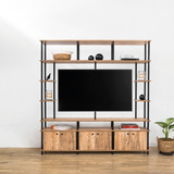 Mueble Rack  Para Tv Led Industrial Moderno Soporte Gira 360