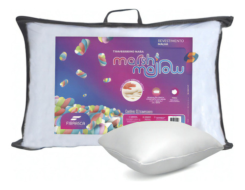 Travesseiro Nasa Alto Macio Marshmallow - Fibrasca Cor Branco