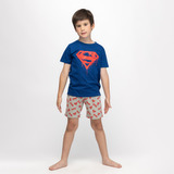 Pijama Niño Superman Escudo Azul Dc Comics