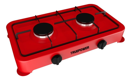 Parrilla Estufa Sobre Mesa 2 Quemadores Portable Gas Lp Portatil Color Rojo 220v  Truepower Tp1266