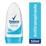 Desodorante Rexona Women Cotton Dry Roll-on Com 50ml