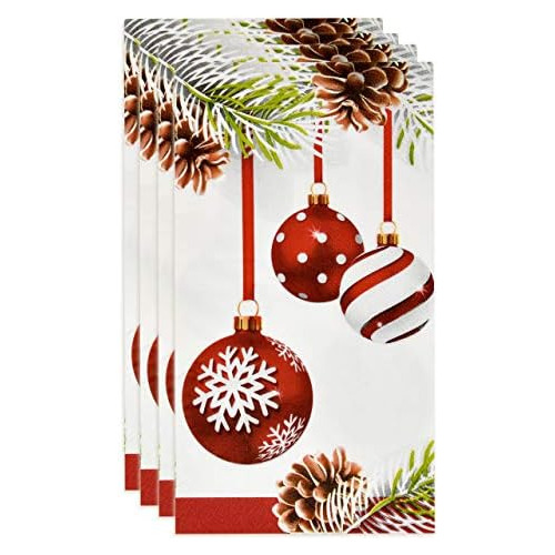 100 Servilletas De Invitados De Navidad De 3 Capas De P...