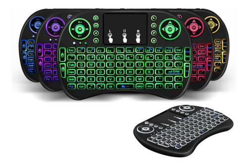 Mini Teclado Sem Fio Keyboard Wireless Iluminado Com Led