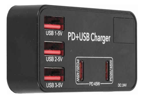 Estación De Carga Multiusb De 5 Puertos, 3 A, 2 C, 48 W, Min