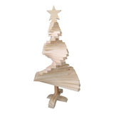 Arbolito De Navidad Nordico Retro Madera 100cm Alto