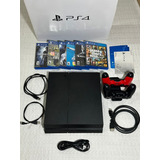 Playstation 4 Ps4 500gb + 7 Juegos + 2 Joystick (en Caja)