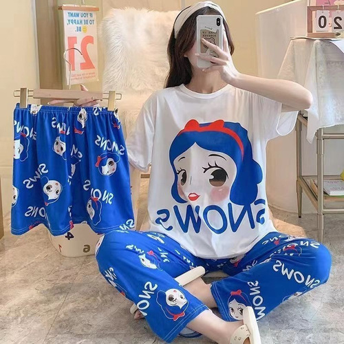 Conjunto De Pijama De Tres Piezas Para Mujer, Pantalones Cor