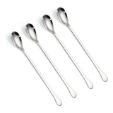 Cucharas Largas De Acero Inoxidable, 4 Unidades