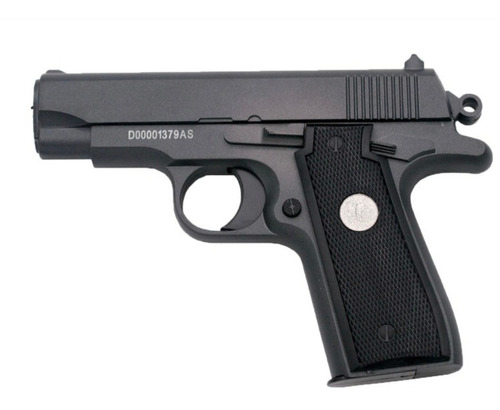 Fusil-pistola-airsoft-colt-black-full Metal-resorte-6mm