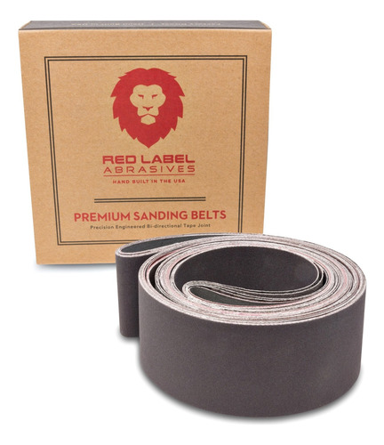 Red Label Abrasives Cinturones De Lijado De Grano Fino De 2