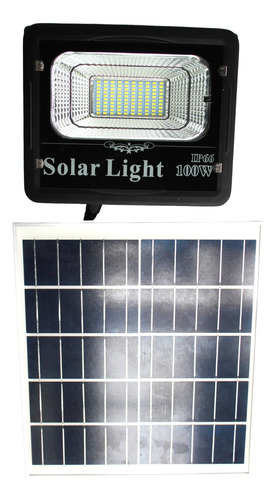 Reflector Solar 100w Alto Brillo Con Control Remoto