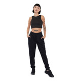 Buzo Mujer Deportivo Jogger Negro Corona