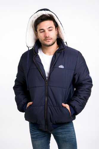 Campera Hombre Impermeable Forro Piel Capucha C.art. 500