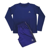 Conjunto Esportivo Infantil Camisa + Bermuda Proteção Uv50