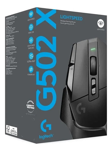 Mouse Gamer Inalámbrico Recargable Logitech  G Series G502x 