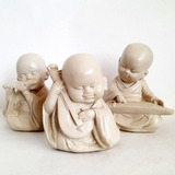 Set De Figuras 3 Budas Bebés Con Instrumentos Musicales