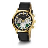 Reloj Guess Para Hombre De 44 Mm - Correa Negra, Esfera Negr