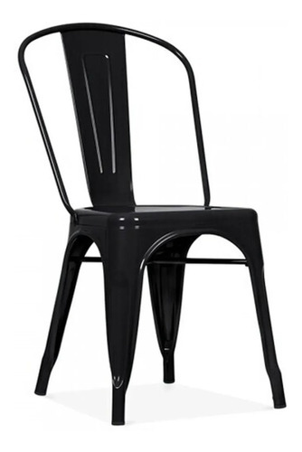 Silla De Comedor Baires4 Tolix, Estructura Color Negro, 1 Unidad