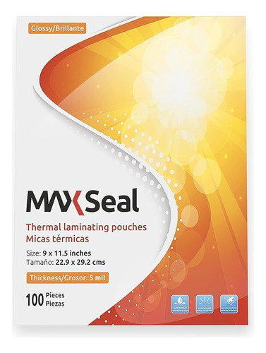 Micas Térmicas Max Seal Carta 5mil 22.9 X 29.2 (100pzas)