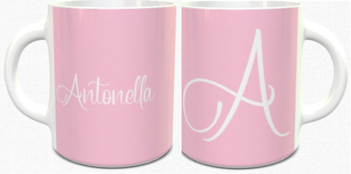 Taza Ceramica Importada Personalizada Con Nombre Iniciales 