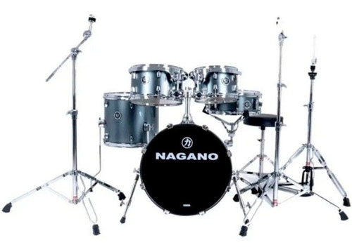 Bateria Acustica Nagano Garage Gig 18 Metallic Graphite Mgr