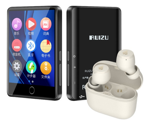 Kit Mp3 Mp4 Player Ruizu M7 16gb + Fone Bluetooth X3 Lite