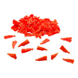 100 Mini Borlas Con Argolla Bisuteria Color Rojo 3,5 Cms