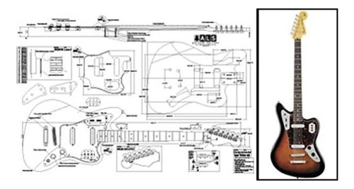 Plano De Guitarra Electrica Fender Jaguar Baritono - Im