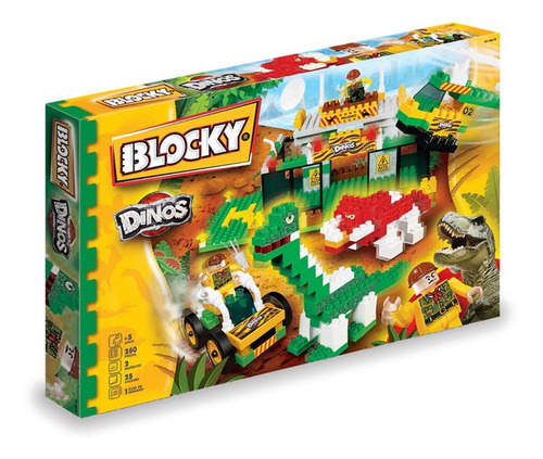 Bloques Para Armar Blocky Dinos Triceratops Y Argentinosaurio 260 Piezas  En  Caja