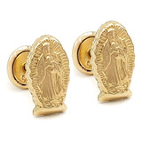 Topos Aretes Virgen Guadalupe Oro Laminado Iconic Store